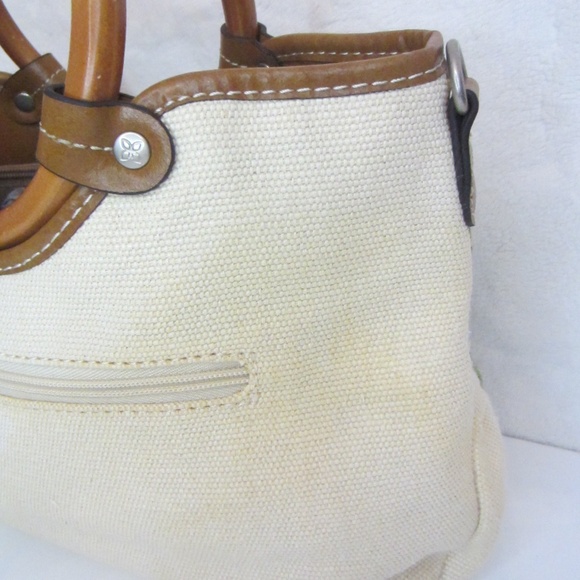 Relic Brand Woven Patchwork Floral Bamboo Handled Summer Handbag Snap Closure - Picture 10 of 13